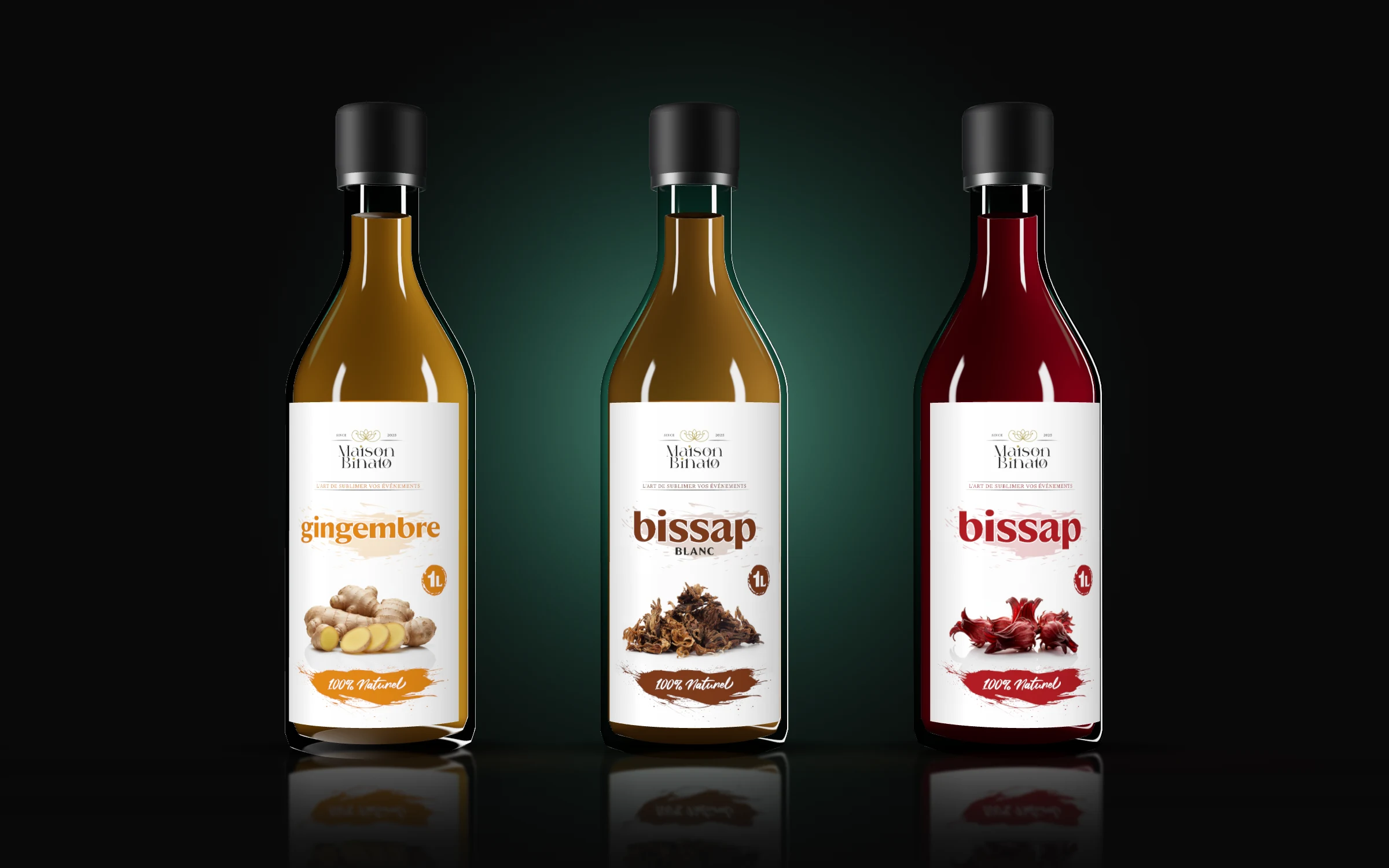 Trois bouteilles de 1 litre